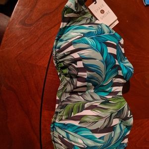 Tropical bikini Shade and Shore 34D Large NWT